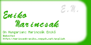 eniko marincsak business card